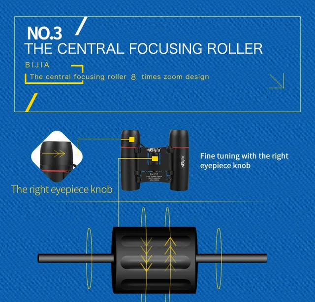 BIJIA 8x22 мини складные бинокли Карманный Компактный телескоп опера очки для охоты путешествия jumellenight visiontelescopio