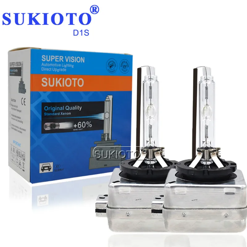 SUKIOTO D1S 55W Xenon 5000K D2S D3S D4S D1R D2R D4R 35W xenon Car lights 4300K 6000K 8000K D1S 6614066144 HID Headlight Bulbs