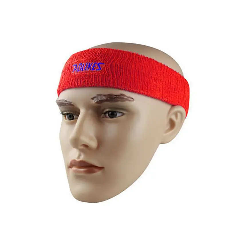Мужская Женская повязка на голову, повязка на голову для пота, Женская эластичная спортивная повязка для йоги, тренажерный зал, эластичная повязка на голову - Цвет: Красный
