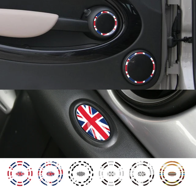 Interior Door Panel Audio Loudspeaker Ring Decoration Stickers Decal