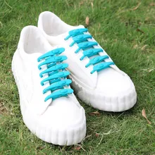 Новинка, 14 шт., эластичные силиконовые шнурки для обуви, спортивные шнурки для бега, Детские и взрослые кроссовки