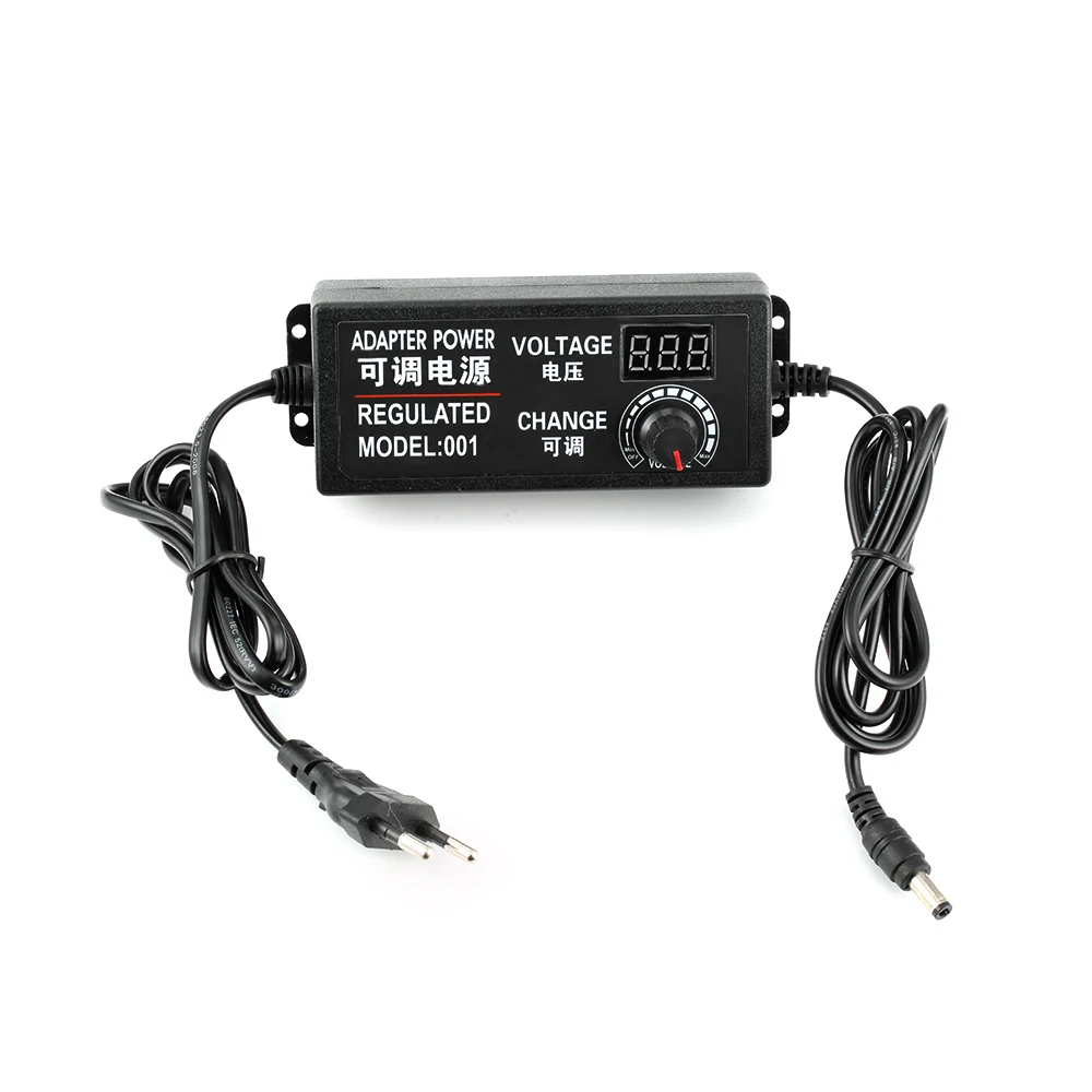 

Adjustable AC to DC Power Adapters Multi-function Switching Power Supply With Screen Display Voltage 3-24V Universal Adapter 2A