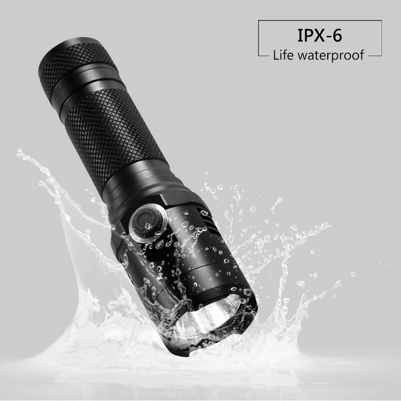 Работа светодиодный фонарик с сильный магнит cree xm l2 usb факел 18650