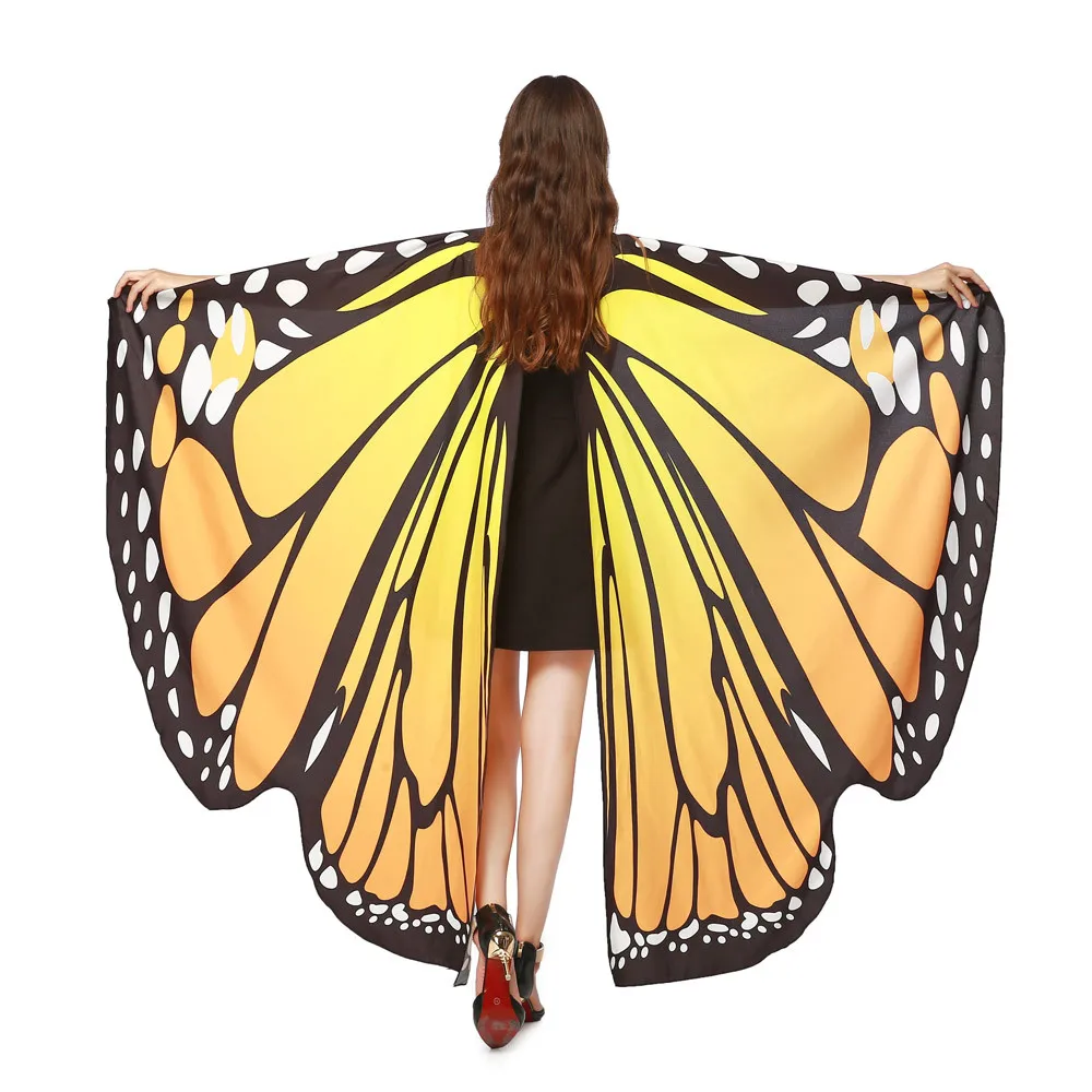 Jaycosin одежда для женщин бабочка крыло шаль шарфы для горячие дамы обувь девочек полиэстер весело косплэй костюм с принтом бабочк