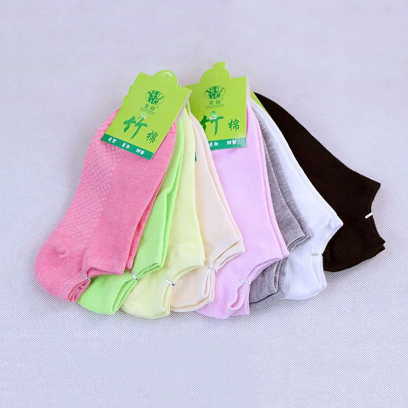10 Pcs=5 Pairs Women Warm Comfortable Cotton Bamboo Fiber Girl Women's Socks Ankle Low Female Invisible Color Girl Hosiery Meias 7 HTB1AZYQmcj B1NjSZFHq6yDWpXaO
