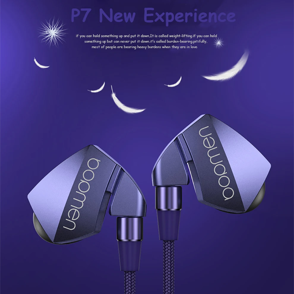 

wired earphone HIFI Bass Sports hybrid Earbuds for iPhone Xiaomi Huawei With Microphone Headset in ear hook