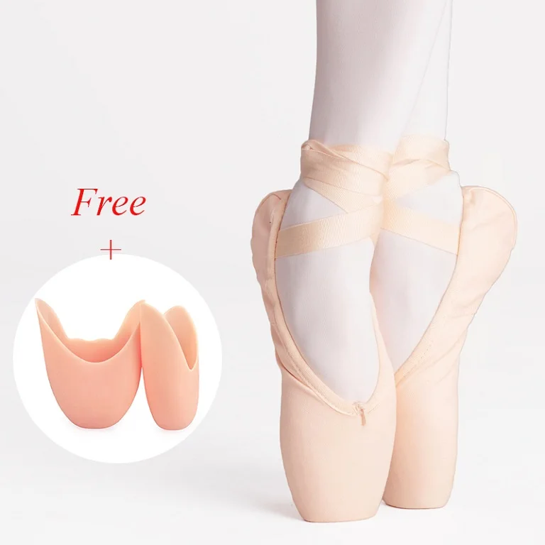 

Ballet shoes women's canvas toe shoes with ribbons children's hard soles elastic strap pointe shoes performance training shoes