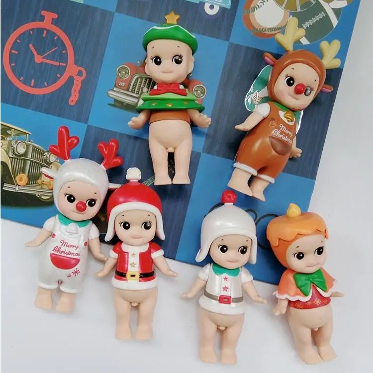 

Latest 2019 Real Born Sonny Angel 4 styles Christmas Series Mini PVC Action Figures Collectible Model Toys Dolls 8cm