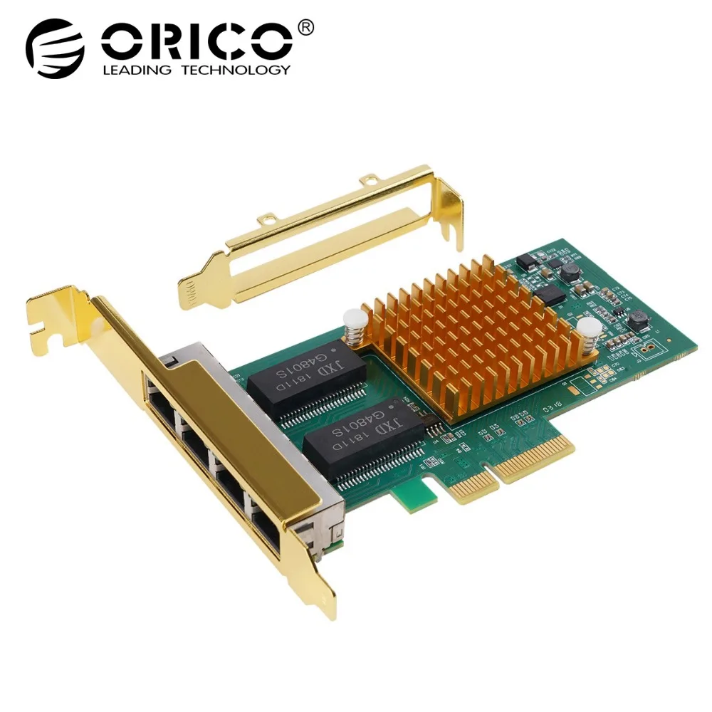 

ORICO 4 Ports PCIE to Gigabit Ethernet Network Desktop Controller Full Duplex Flow Control Adapter For PC