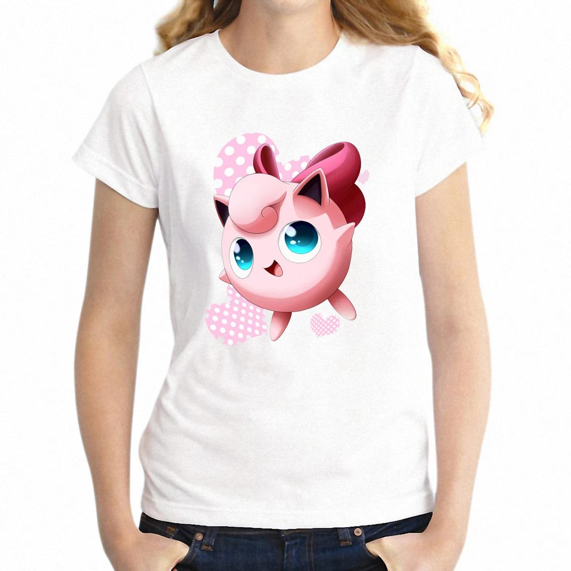 

Women's T Shirt Jigglypuff Pokemon Girl's Tee