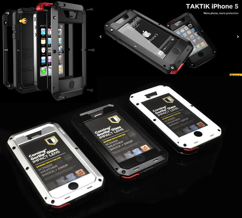Luxury Dirt proof Shockproof Waterproof Case For iPhone 5 5S SE Heavy Duty Armor Aluminum Metal