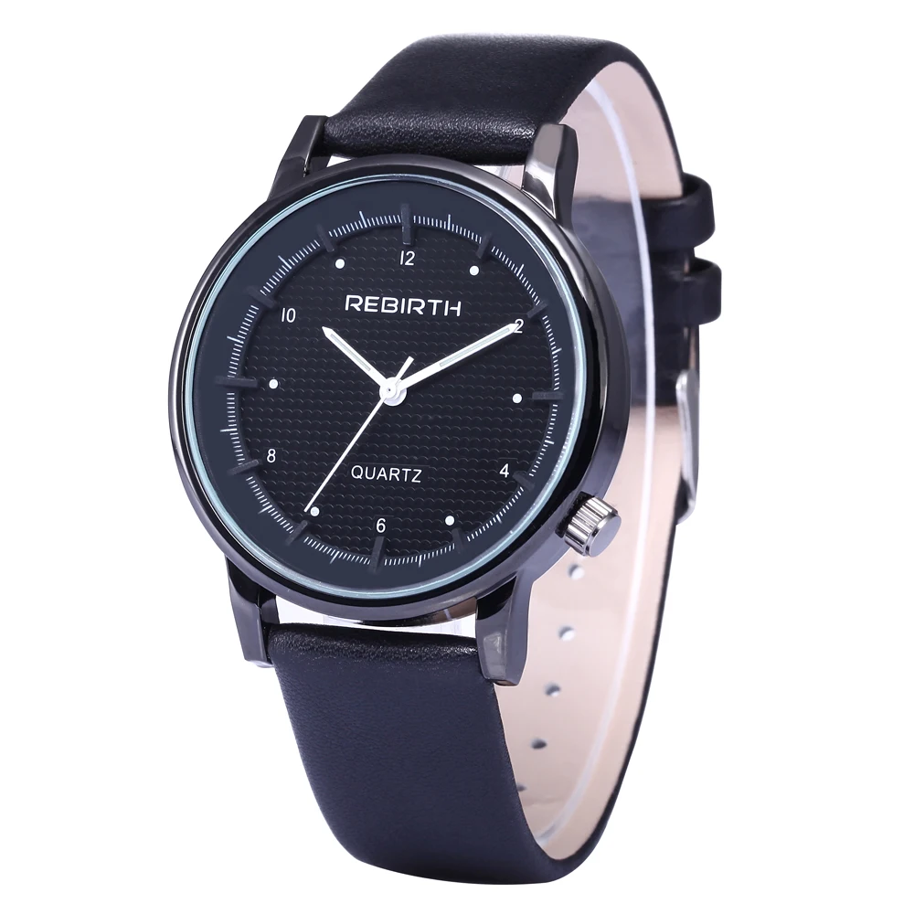 Элитный бренд часы Для женщин дизайн Круглый циферблат черный кварцевые часы дамы браслет с кожаным ремешком Наручные часы для Для женщин