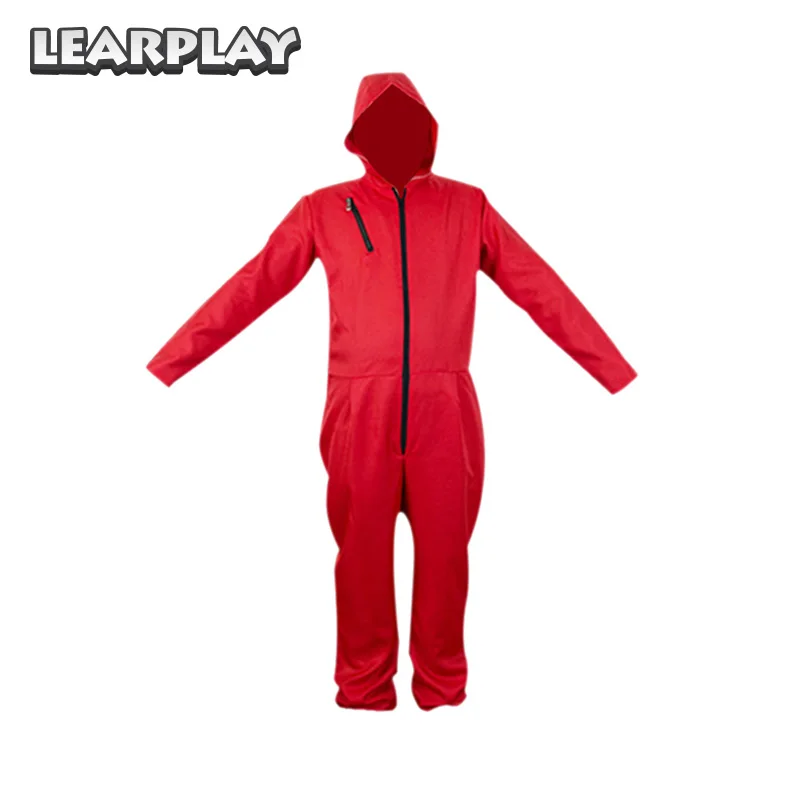 

La Casa De Papel Money Heist Cosplay Costumes Jumpsuits Mask Full Sets Halloween Adult Red Top Suits For Men Women Bodysuits