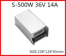 S-500-36 500W 36V 14A  Single Output Switching power supply for LED Strip light AC-DC