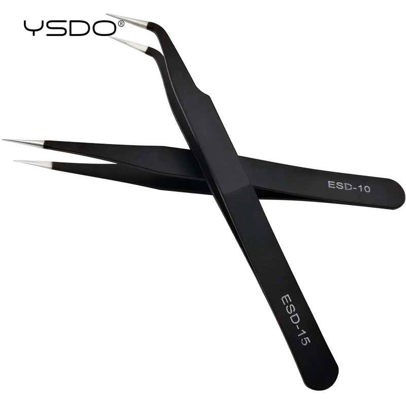 Eyelash Tweezers Stainless Steel Anti-static Eyelash Extension for Professional Tweezers Tools Makeup Lashes Tools 1 pcs precision tweezers