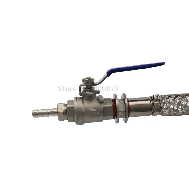 Homebrew Beer Brewing 12NPT Stainless Steel 304 Ball Valve With 12 Hose Barb & 6L Bazooka Screen Kettle (3)