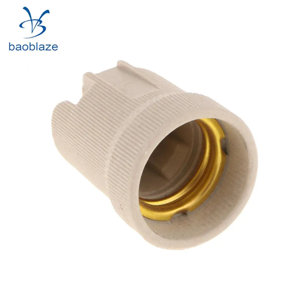 E27 Base Ceramic Lamp Holder Socket for Halogen LED Light Bulb Down Light AC110-220V