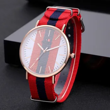 

Fashion Casual Women Watch Men Unisex Band Analog Quartz Business Canvas Simple Men Clock Wrist Watches relojes hombre