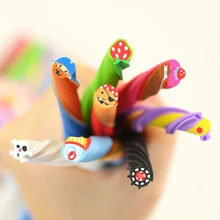 4PCS Cute Long Color Fruit Rubber Kawaii Pencil Eraser Cartoon Borracha Cut into Pieces Correction School