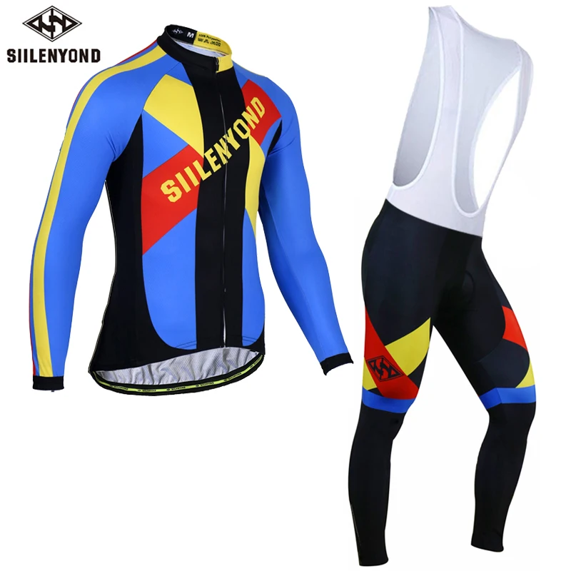 

SIILENYOND Xinenes Quick Dry Cycling Jersey Set Spring Long Sleeve Bike Clothing Ropa Maillot Ciclismo Racing Bicycle Clothes
