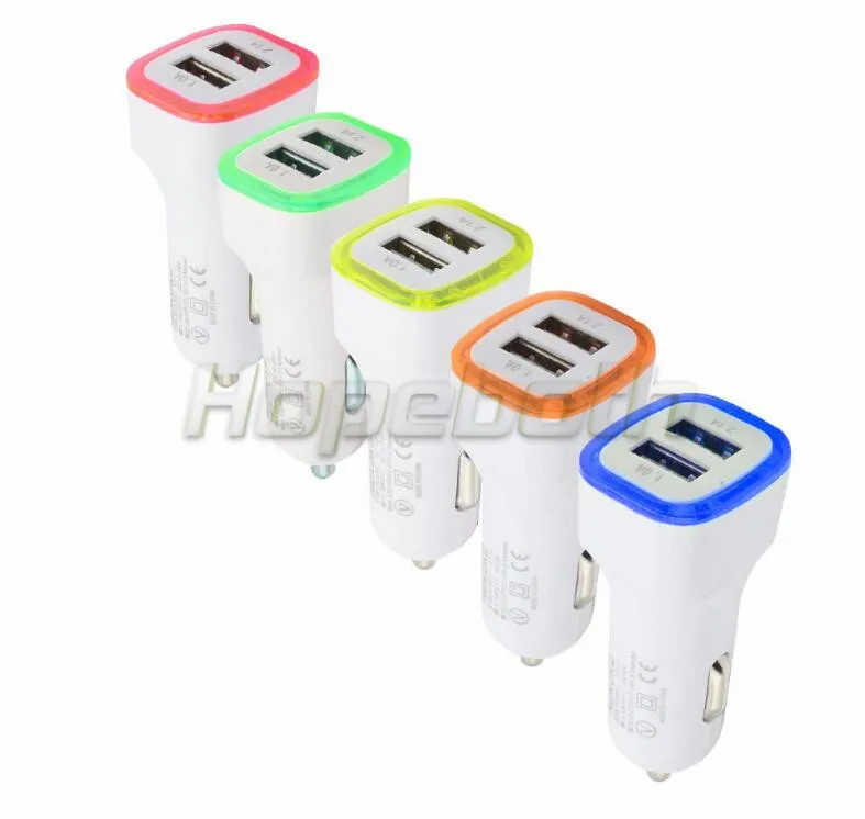 Автомобильное зарядное устройство hopeboth с двумя usb портами и светодиодной