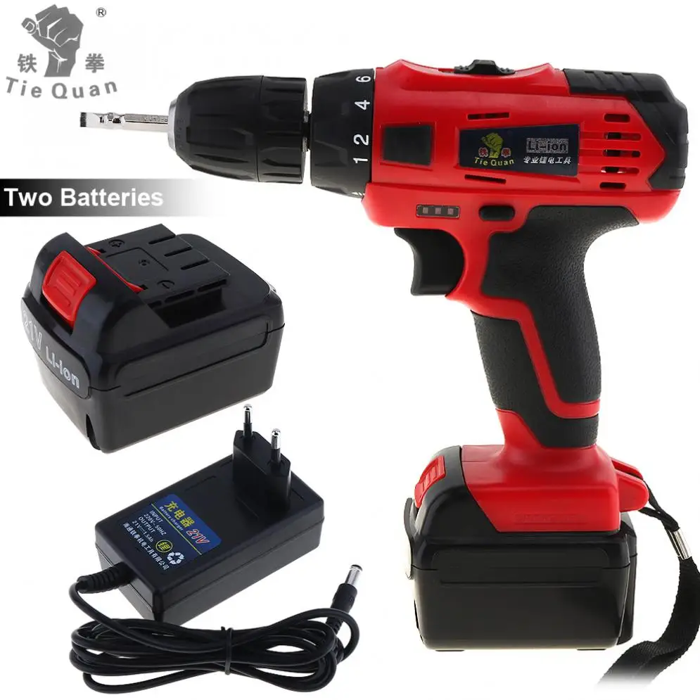 

AC 100 - 240V Cordless 21V Electric Drill with Two-speed Adjustment Button for Handling Screws / Punching