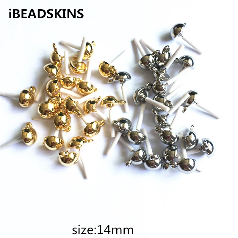 

New arrival! 14mm plastic CCB Ear stud, semicircle shape earrings base accessories for Earrings DIY( as shown)