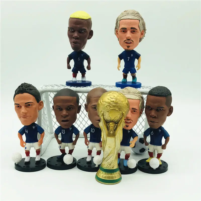 

Soccerwe Movable Star Doll Collections Gift for 2018 Soccer Cup Messi Dybala Kroos Griezmann Pogba Mbappe Neymar Collections