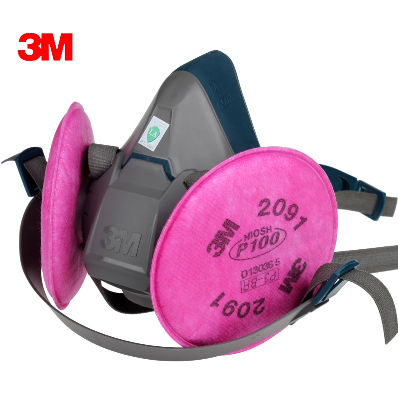 

3M 6502 with 2091/2097/2096/2078 Respirator for P100 Respiratory Protection 99.97% Use with 3M Mask GM379