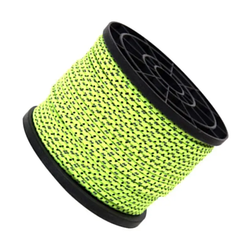 

4mm 50m/16.4ft Glow in the Dark Luminous Reflective Tent Rope Guy Line Camping Cord