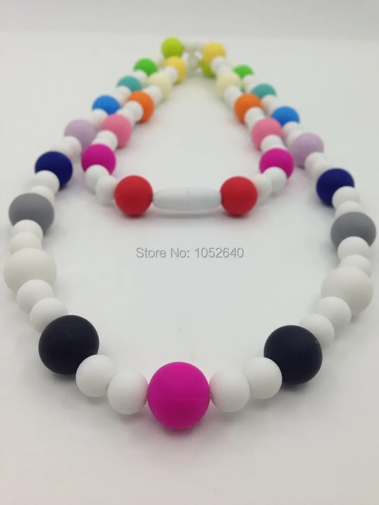Смешанные цвета Силиконовые бусы для ожерелья для мамы носить оптом Силиконовое ожерелье/ожерелье жевательные/Прорезыватели ожерелья