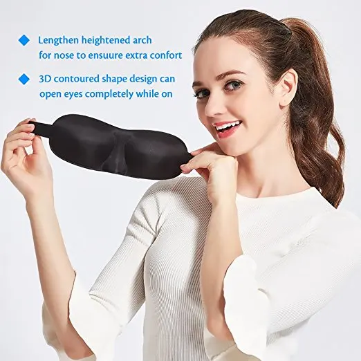 Comfortable Luxury Fashion Memory Foam Sleep Covers 3D Eye Mask With Ear Plugs
