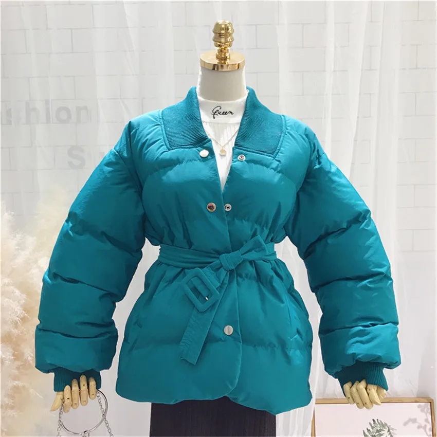 

2019 Autumn Winter Warm Women Cotton Jacket Big Size Cotton-padded Coats Slim Long Sleeve Short Parkas Harajuku Outwear WZ622