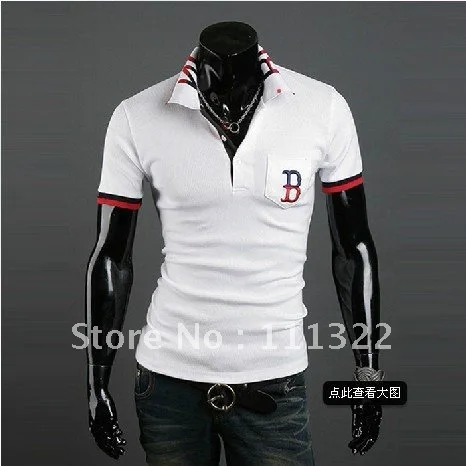 Free shipping new men's fashion casual short sleeve POLO