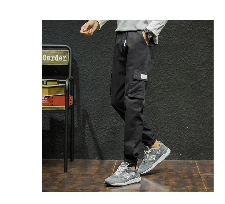 7XL Cargo Pants Men Quality Cotton Pencil Pants Male Washed Slim Fit Pants Mens Trousers Korean Brand MuLS Plus Size Casual Pant 09