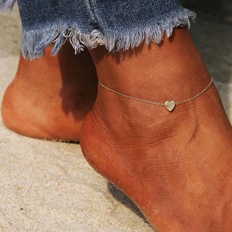 Летние пляжные браслеты на ногу в богемном стиле с голубыми камнями и кристаллами ножные браслеты/браслеты женские модные ювелирные изделия ножные браслеты - Окраска металла: F