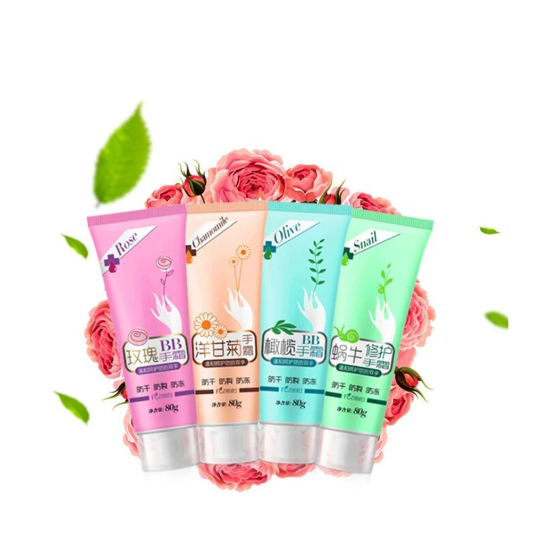 

HANKEY Rose Olive Snail Chamomile Anti-Dryness Moisturizing Hydrating Hand Cream for Winter Hand Care Nourishing Skin Care 80g
