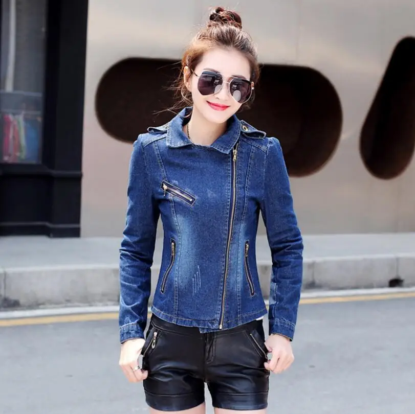 zipper denim jacket womens