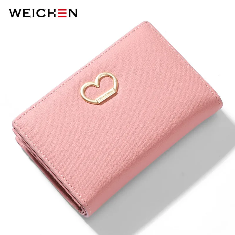 

NEW Many Departments Women Wallets With Zipper Coin Purses Card Holder Standard Wallet Female Metal Heart Ladies Purse Carteira