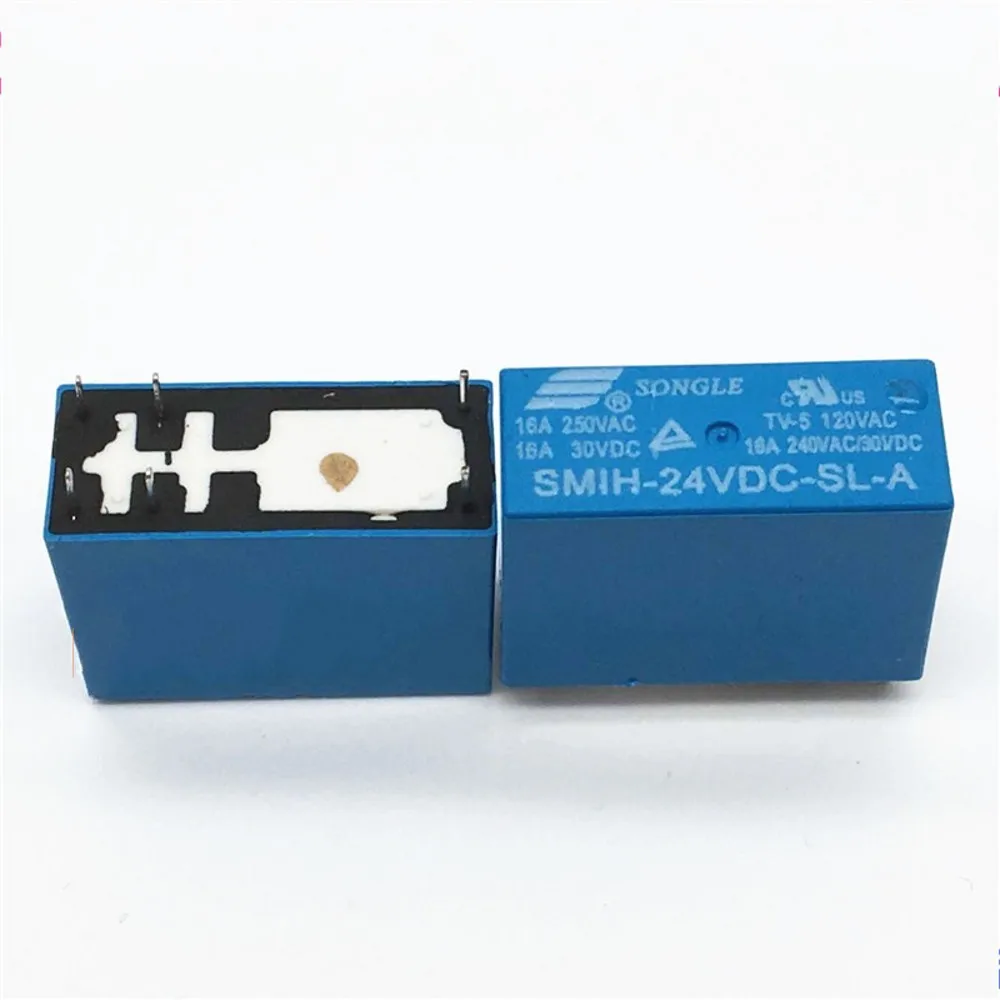 10 шт./лот Мощность реле SMIH 05VDC SL A 12VDC 24VDC 5 В 12 24 постоянного тока 16A 6PIN группа