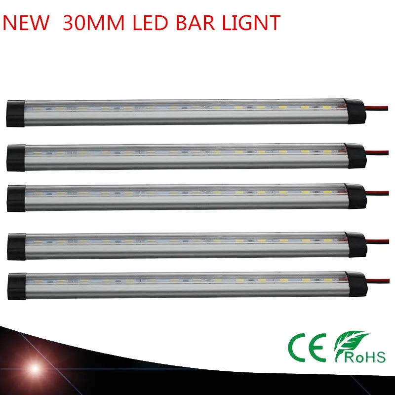 6X NEW SMD5630 12V Under Cabinet Light Kitchen Light LED bar light 30mm LEDs Hard Rigid Bar with Aluminium shell