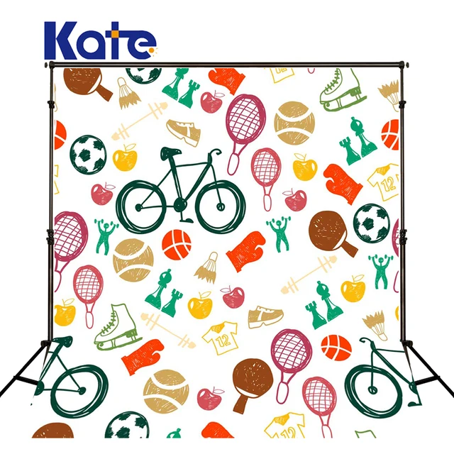 kate photography background 5x7ft kids cartoon backdrop sports bike