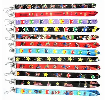 

Super Maria Lanyards for ID Card Mobile Phone Neck Strap 12 designs 100pcs/lot