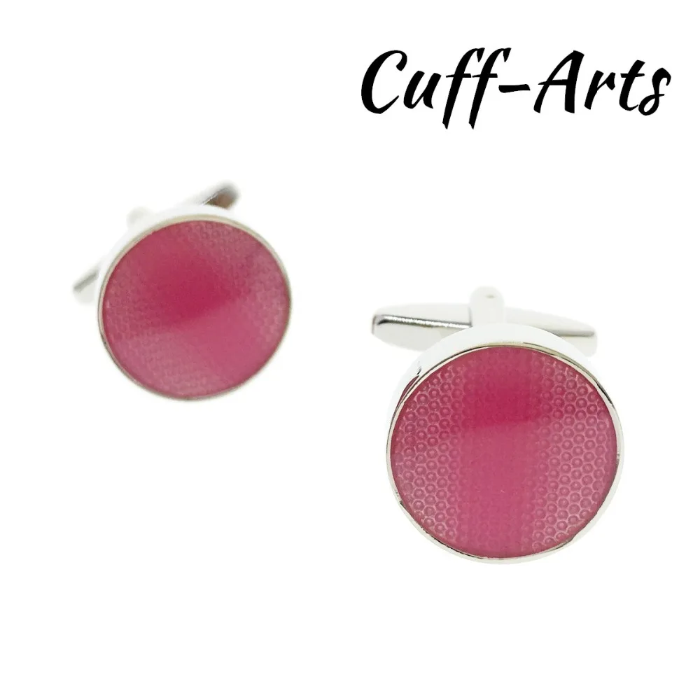 

Men Cufflinks Round Pink Color Cuff Links Jewelry Men Trendy New Vintage Cufflinks Gifts For Men by Cuffarts C20160