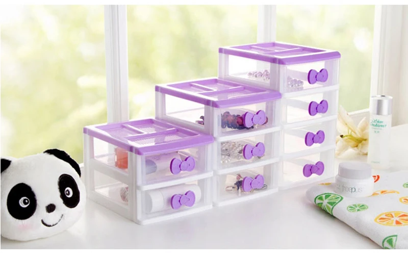 Creative Plastic Drawer Jewelry Storage Box Multi-Function Home Desk Surface Cosmetic Debris Storage Box