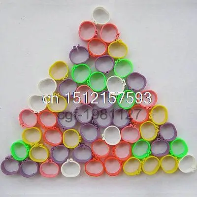 

120pcs 18mm Multicolor Poultry Leg Bands Bird Chicks Ducks Clip-on Rings