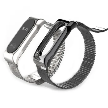 

Metal Strap For Xiaomi Mi Band 2 Screwless Stainless Steel Bracelet Wristbands Replace Accessories For Mi Band 2