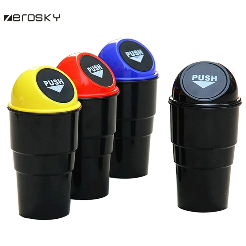 

Zerosky 2017 Garbage Dust Case Waste Bin Storage Box For Car-styling Trash Can Home Office New Fashion