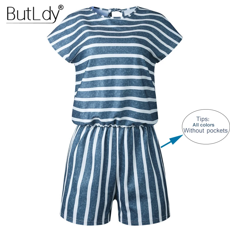 Striped Loose Playsuits Bodysuit Rompers Women Summer 2019 Casual Beach Jumpsuit Shorts Short Sleeve Elegant Overalls For Women Striped Loose Playsuits Bodysuit Rompers Women Summer 2019 Casual Beach Jumpsuit Shorts Short Sleeve Elegant Overalls For Women
