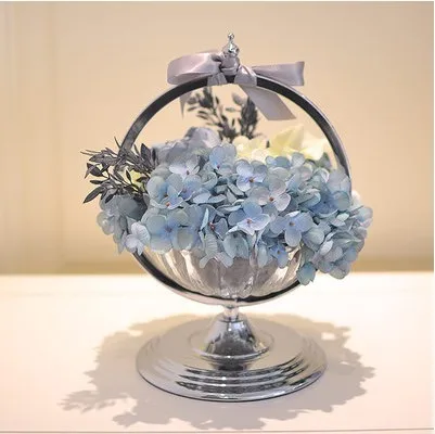 Европейский стиль и американский стиль высокого качества гостиной Моделирование цветок искусство костюм синяя модель обеденного стола украшения цветок em - Цвет: Buff
